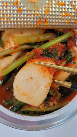 셰프애찬 알타리김치 총각김치 1kg — 5점을 준 리뷰어가 2022년 10월 올린 사용 사진