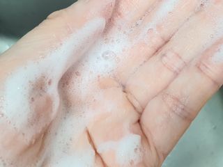 여우두마리 아기 버블클렌저 버블폼 거품놀이 유아바디워시 배쓰밤 입욕제 — 4.5점을 준 리뷰어가 2021년 2월 올린 사용 사진