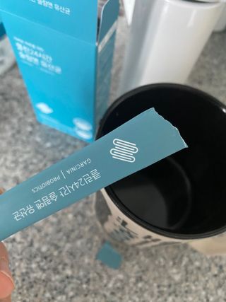 클린24시간 슬림앤유산균 1박스 (3.5g X 15포) — 5점을 준 리뷰어가 2022년 12월 올린 사용 사진