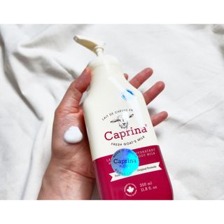 카프리나 산양밀크 모이스춰라이징 바디로션 350ml(오리지널향) — 3점을 준 리뷰어가 2023년 4월 올린 사용 사진