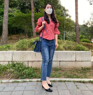 비클리프 여성 성수동 수제화 에나멜 구두 슬링백 7cm — 5점을 준 리뷰어가 2022년 6월 올린 사용 사진