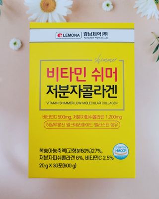 자연에온 경남제약 비타민 쉬머 저분자콜라겐 20g x 30포 — 5점을 준 리뷰어가 2021년 12월 올린 사용 사진