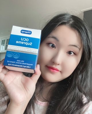 뉴트리션팩토리 비타프렙 오큐슈프림 루테인 오메가3 1050mg — 5점을 준 리뷰어가 2021년 6월 올린 사용 사진