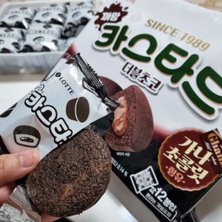 롯데제과 까망카스타드 더블초코 — 5점을 준 리뷰어가 2021년 5월 올린 사용 사진