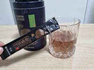 프리마인 자체 기업부설 연구소에서 찾아낸 건강한 수면의 비밀.  슬립토 플러스 30포 — 2.5점을 준 리뷰어가 2021년 10월 올린 사용 사진