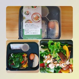 참살이도시락 작심삼일 샐러드도시락 3개 맛보기 새벽배송 또는 택배배송 — 5점을 준 리뷰어가 2021년 8월 올린 사용 사진