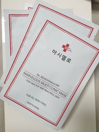 닥터마시멜로 마블러스 멀티 클리닉 마스크 — 5점을 준 리뷰어가 2021년 2월 올린 사용 사진