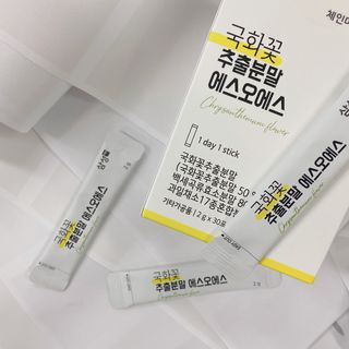 체인미 국화꽃 추출분말 에스오에스 곡류효소 과일채소 17종 혼합 분말 스틱 — 3.5점을 준 리뷰어가 2021년 12월 올린 사용 사진
