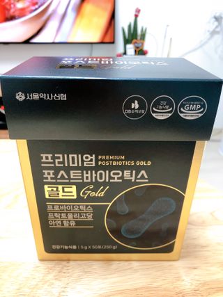 서울약사신협_프리미엄포스트바이오틱스골드_5g x 50포 — 5점을 준 리뷰어가 2021년 2월 올린 사용 사진