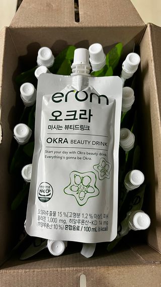 [이롬] 오크라 마시는 뷰티드링크 100mL x 20입 — 5점을 준 리뷰어가 2022년 9월 올린 사용 사진