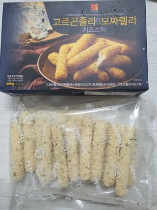 디케이식품(주) 고르곤졸라&모짜렐라 치즈스틱 400g — 5점을 준 리뷰어가 2023년 3월 올린 사용 사진
