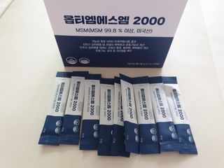 바른비타민 옵티엠에스엠2000 1박스 60포 관절 연골 복합건강기능식품 — 5점을 준 리뷰어가 2021년 6월 올린 사용 사진