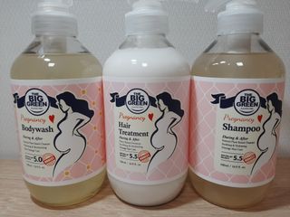 빅그린 임산부 전용라인 3종세트 - 샴푸500ml,트리트먼트500ml,바디워시500ml — 5점을 준 리뷰어가 2022년 8월 올린 사용 사진