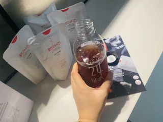 클린24시간 1BOX(5포) + 전용보틀(500ml) — 4점을 준 리뷰어가 2022년 8월 올린 사용 사진