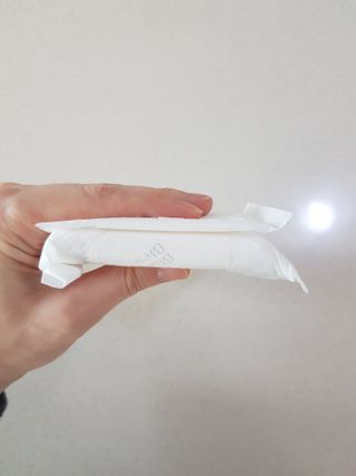 블루블루 유기농 순면 커버 생리대 — 4.5점을 준 리뷰어가 2021년 1월 올린 사용 사진