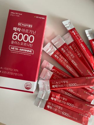 메타아르기닌 GC녹십자웰빙 메타 아르기닌 6000 플러스 오르니틴 — 5점을 준 리뷰어가 2022년 5월 올린 사용 사진