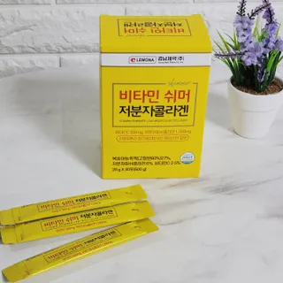자연에온 경남제약 비타민 쉬머 저분자콜라겐 20g x 30포 — 3.5점을 준 리뷰어가 2021년 12월 올린 사용 사진