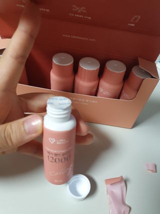 랩앤뷰티 메가 벨벳 콜라겐 12000 — 5점을 준 리뷰어가 2021년 6월 올린 사용 사진
