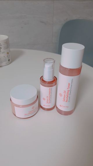 아이앤립 / EYENLIP 아이앤립 연어오일 리바이탈라이징 토너+앰플+크림 3종 세트 — 5점을 준 리뷰어가 2021년 5월 올린 사용 사진
