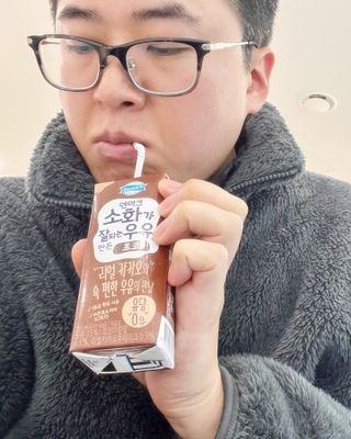 [구매평]덴마크 소화가 잘되는 우유로 만든 초코, 190ml, 24개 — 5점을 준 리뷰어가 2025년 2월 올린 사용 사진