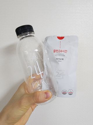 클린24시간 1BOX(5포) + 전용보틀(500ml) — 4점을 준 리뷰어가 2022년 12월 올린 사용 사진
