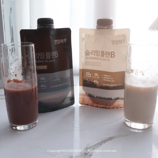 일일하우 슬리밍 플랜B 고소한 귀리맛, 진한 카카오맛 (체중조절식) — 5점을 준 리뷰어가 2023년 5월 올린 사용 사진