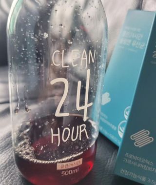 클린24시간 1BOX(5포) + 전용보틀(500ml) — 5점을 준 리뷰어가 2023년 7월 올린 사용 사진