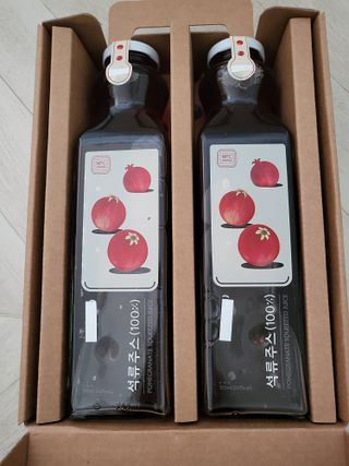 [바이윙클] 페르시아 유기농 석류 착즙주스 750ml 2병 + 선물박스 세트 — 5점을 준 리뷰어가 2022년 3월 올린 사용 사진