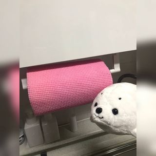 위케어 일회용 향균 수세미 50매 2롤 세트 총 100매 Pink — 5점을 준 리뷰어가 2021년 2월 올린 사용 사진
