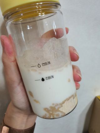 프로티원 단백질쉐이크 곡물맛 2주분 1통+보틀 — 5점을 준 리뷰어가 2021년 3월 올린 사용 사진