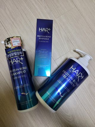 헤어플러스 단백질탈모샴푸 500ml+단백질본드앰플 145ml — 5점을 준 리뷰어가 2021년 3월 올린 사용 사진