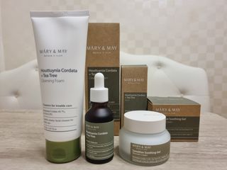 마리엔메이 센서티브 수딩 젤 크림 + 어성초 티트리 추출물 세럼 + 어성초 티트리 모공 클렌징 폼 — 5점을 준 리뷰어가 2021년 8월 올린 사용 사진