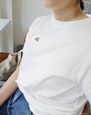 더그린랩 WOMEN TWIST MODAL SHORT SLEEVE — 5점을 준 리뷰어가 2023년 6월 올린 사용 사진