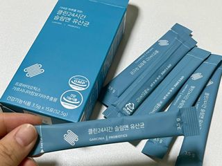 클린24시간 슬림앤유산균 1박스 (3.5g X 15포) — 4.5점을 준 리뷰어가 2022년 7월 올린 사용 사진