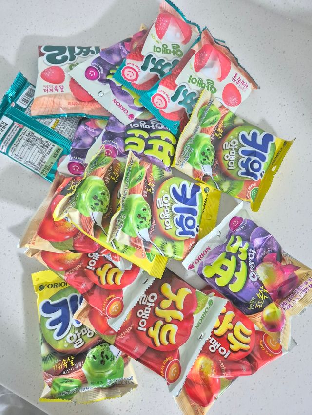 알맹이 4종(포도,자두,리찌,키위) 리뷰 사진