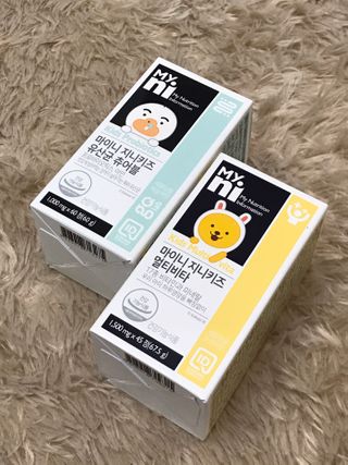 일동제약 마이니 마이니 지니키즈 유산균 츄어블, 멀티비타 set — 2.5점을 준 리뷰어가 2021년 3월 올린 사용 사진