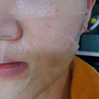 체르엠 그린 케비어 더블워터 마스크팩 5매입  2팩 — 5점을 준 리뷰어가 2021년 10월 올린 사용 사진