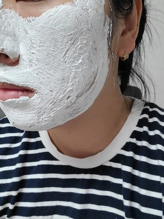 리더스코스메틱 리더스 밀크 스폰지 마스크 — 3점을 준 리뷰어가 2021년 9월 올린 사용 사진