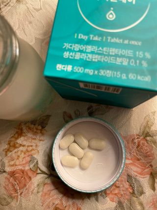 체인미 엘라스틴 콜라겐으로 이뻐진데이 500mg x 30정 — 5점을 준 리뷰어가 2021년 12월 올린 사용 사진