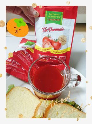 제이제이바이오 더단마토 프리미엄주스 100ml 30팩입 - 무설탕 스테비아 토마토즙 — 5점을 준 리뷰어가 2021년 11월 올린 사용 사진