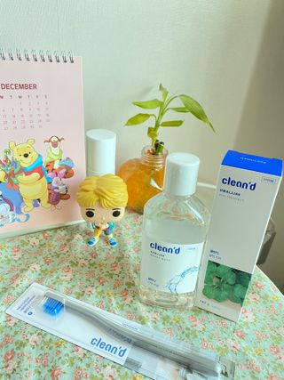 주식회사 클린디 [클린디]🌿민트향으로 상쾌하게, 단짝가글 + 맞춤 칫솔 + 치약 세트🦷 — 4.5점을 준 리뷰어가 2022년 1월 올린 사용 사진