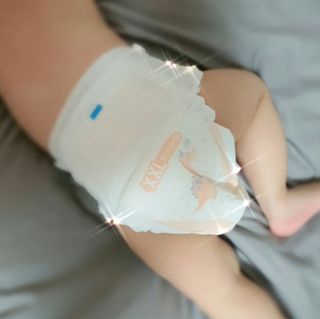 오브맘 밤 프리미엄 아기 기저귀 팬티형 밴드형 — 5점을 준 리뷰어가 2020년 12월 올린 사용 사진