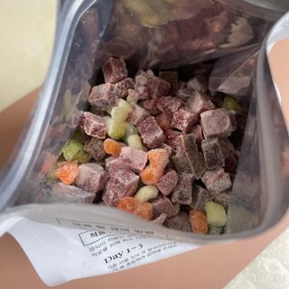 씽크라이크펫 큐브생식 1kg — 4.5점을 준 리뷰어가 2022년 11월 올린 사용 사진