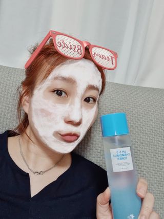 페브유 / FABYOU 페브유 pH5.5 캐모마일 젤 클렌징 폼 + 클렌징 오일 + 토너 3종 세트 — 4점을 준 리뷰어가 2021년 6월 올린 사용 사진