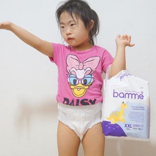 오브맘 밤 프리미엄 아기 기저귀 팬티형 밴드형 — 5점을 준 리뷰어가 2021년 1월 올린 사용 사진