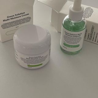 [녹산] 그린 솔루션 멀티 수분 앰플 + 그린 솔루션 멀티 수분크림 — 5점을 준 리뷰어가 2022년 10월 올린 사용 사진