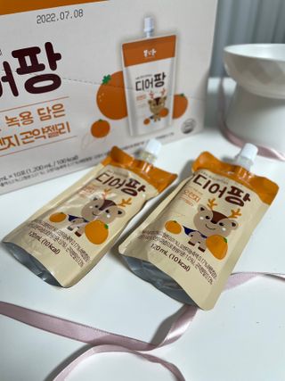 [몸엔용] 우리 아이 건강간식, 달콤한 녹용곤약젤리 디어팡 4종 — 4점을 준 리뷰어가 2021년 8월 올린 사용 사진