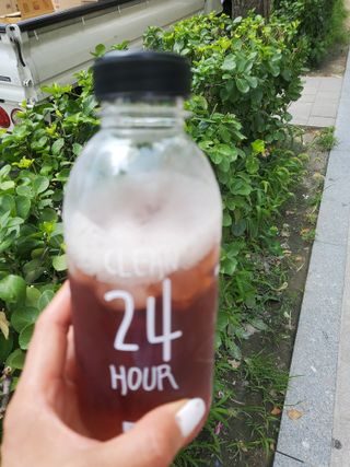 클린24시간 1BOX(5포) + 전용보틀(500ml) — 5점을 준 리뷰어가 2022년 7월 올린 사용 사진