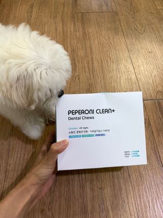 페페로니 클린플러스 덴탈치킨껌 10g x 14p — 4.5점을 준 리뷰어가 2021년 7월 올린 사용 사진