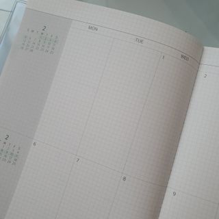 리훈 2023년 아이라이크 모눈 다이어리 미니달력 세트 — 5점을 준 리뷰어가 2022년 12월 올린 사용 사진